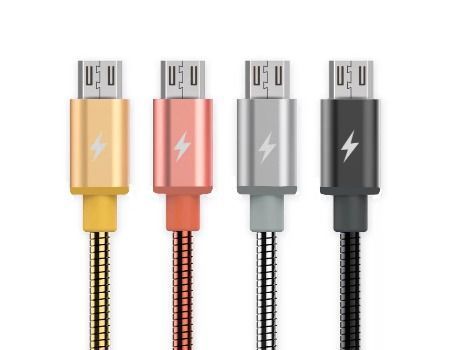 Customizable 0.5m/ 1m/ 1.5m/ 2m Fast charging cable metal braid usb data cable for iphone and android SF1921