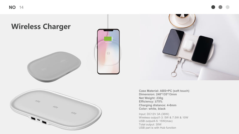 2 Coils Wireless Charger YB221